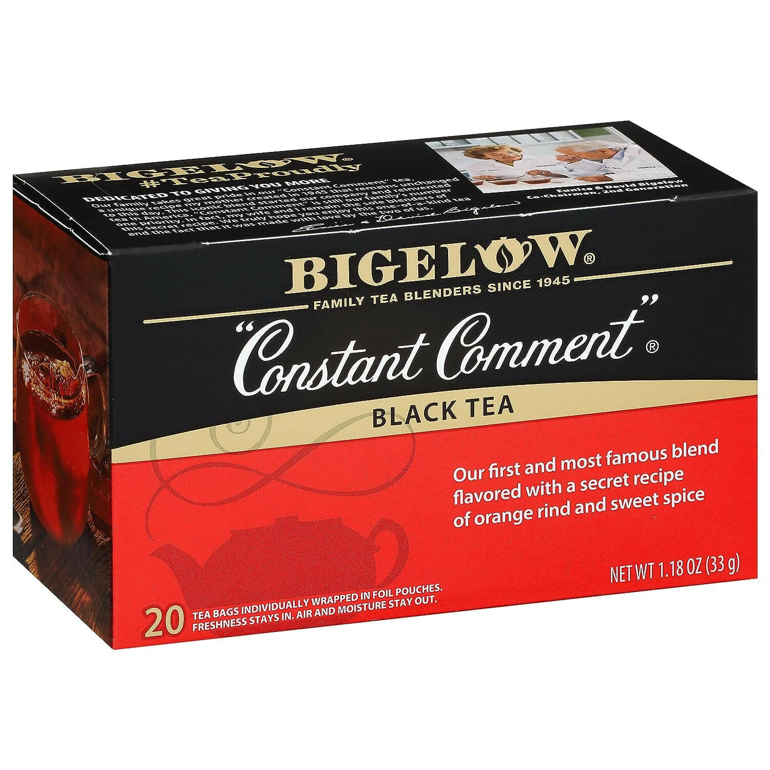 Bigelow Tea Constant Comment Black Tea Freshness & Aroma Caffeinated | Grocsy