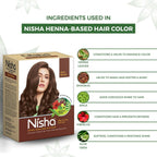 Nisha Henna Based Hair Colour for Women & Men Dark Brown | Grocsy