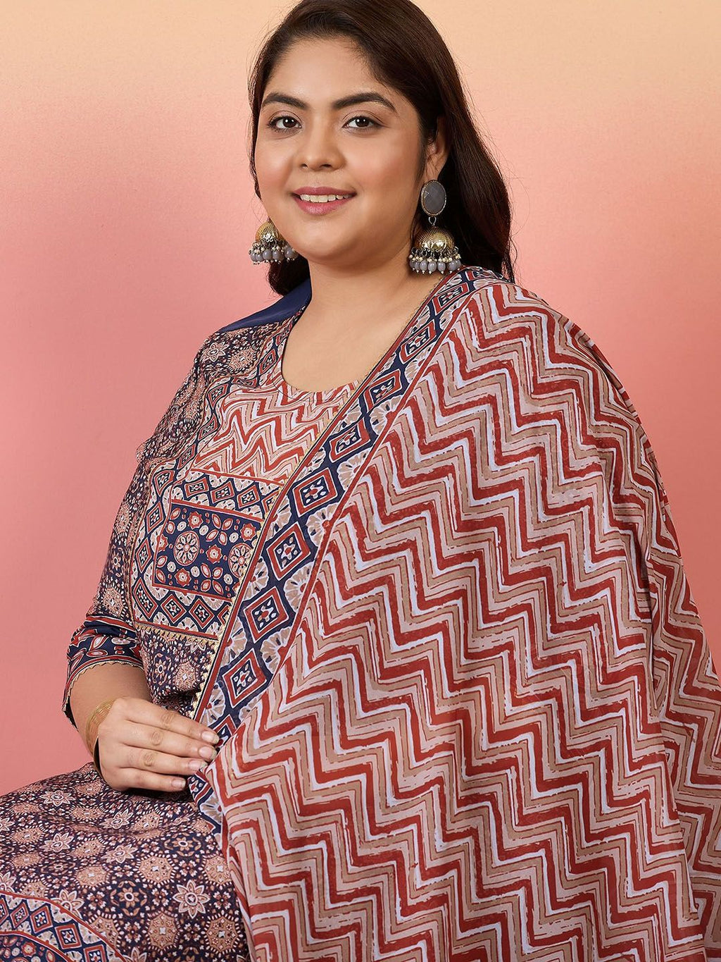 Sztori Women Floral Yoke Design Regular Gotta Patti Kurta with Trousers & With Dupatta | Grocsy