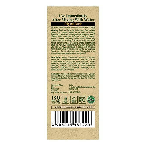 Nisha Nature Mate Henna Based Hair Black Color Powder | Grocsy