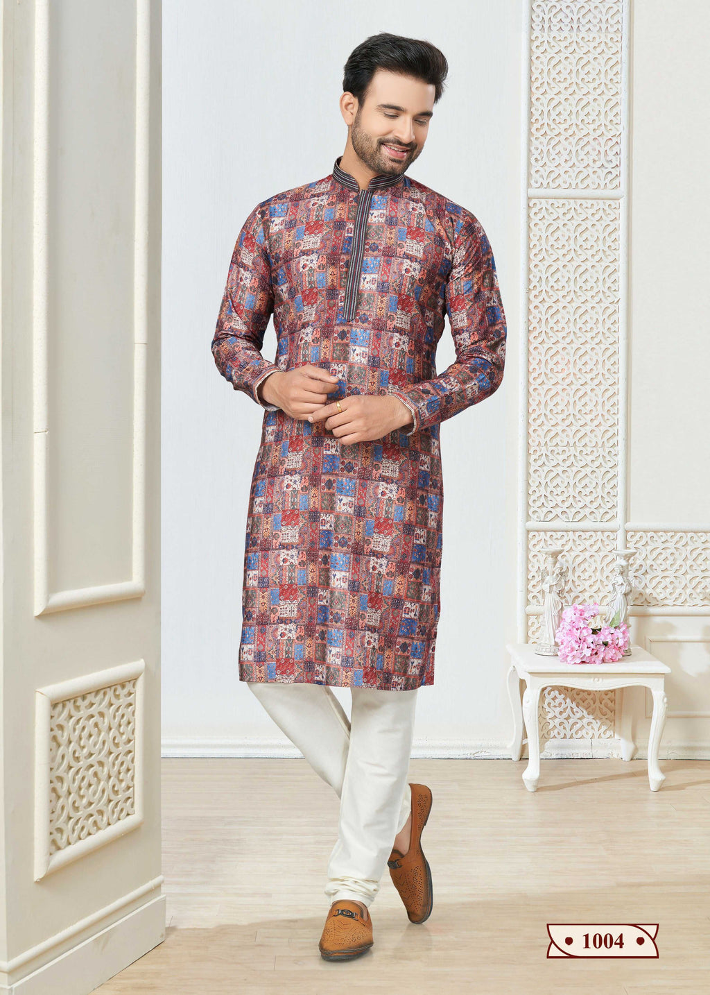 Joban Fashion Men's multicolor Cotton printed Kurta Pyjama set | Grocsy
