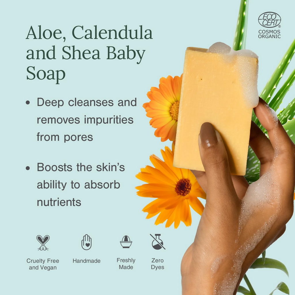 Juicy Chemistry Ultra-Moisturising & Luxurious Organic Soaps, Aloe & Calendula | Grocsy