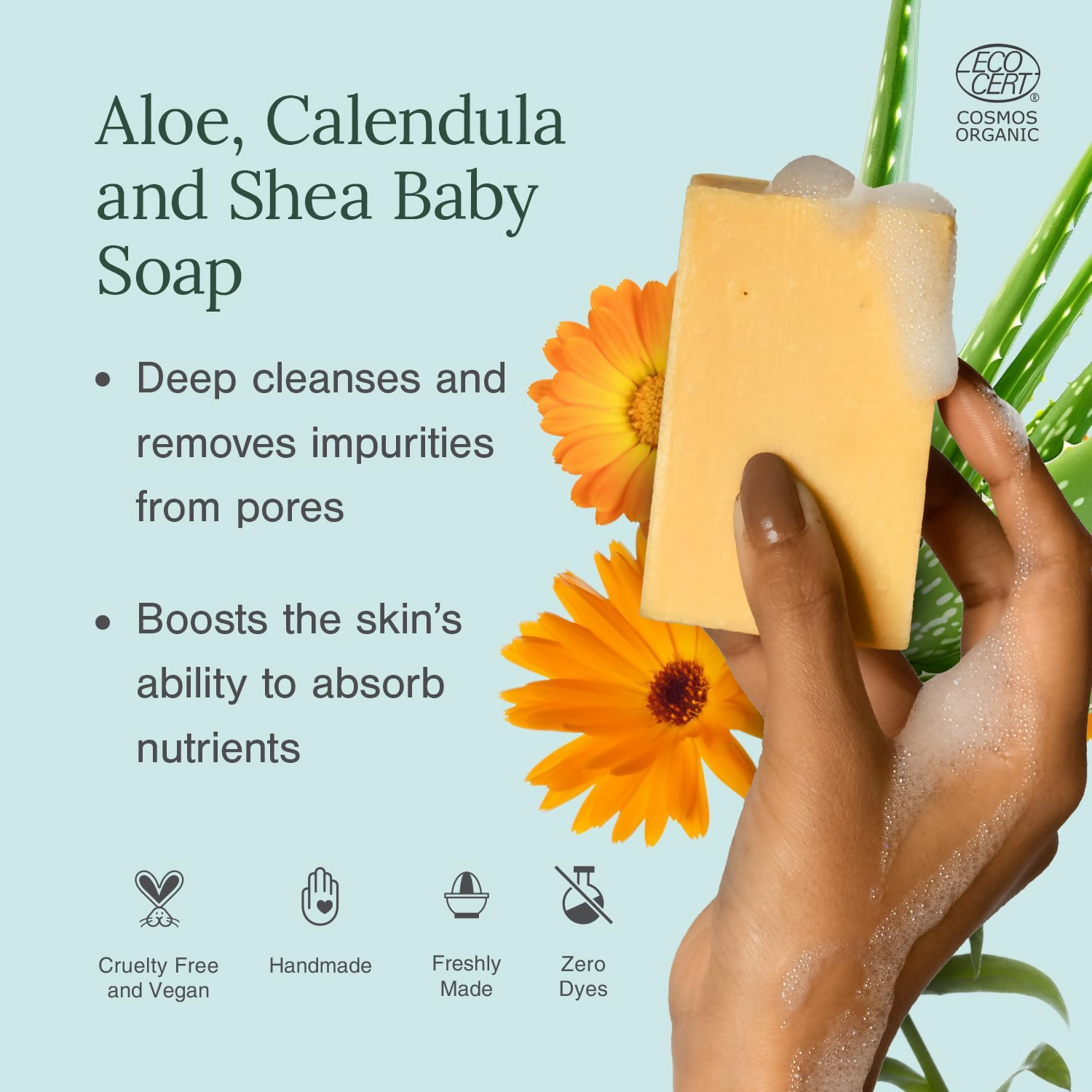 Juicy Chemistry Ultra-Moisturising & Luxurious Organic Soaps, Aloe & Calendula | Grocsy