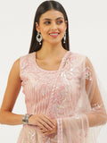 House of Panchhi Coral Net Sequinse Work Lehenga & Blouse, Dupatta | Grocsy