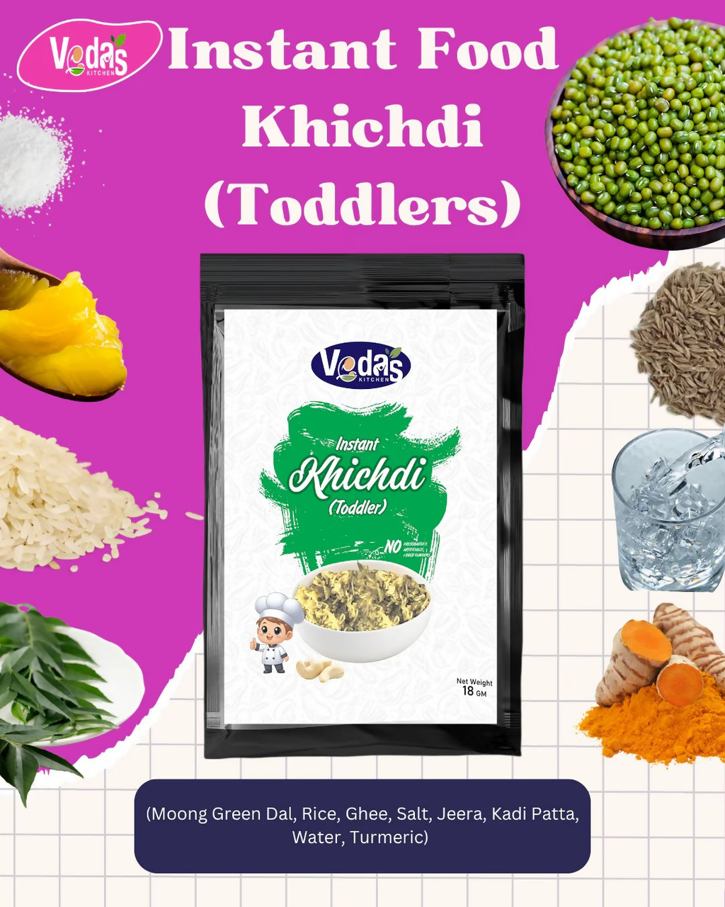 Vedas Kitchen Khichdi Instant (Toddler) | Grocsy