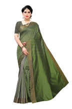 Vamika Paithani Green Cotton Silk Weaving Saree (Paithani Green) | Grocsy