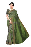 Vamika Paithani Green Cotton Silk Weaving Saree (Paithani Green) | Grocsy