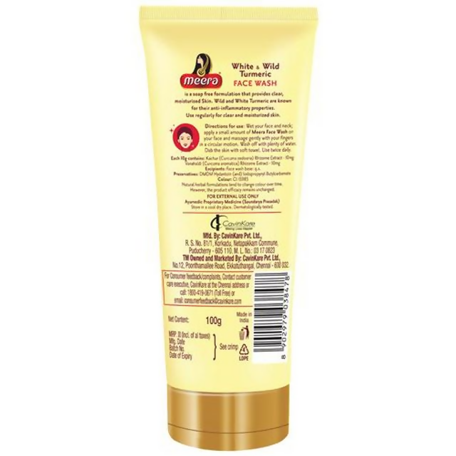 Meera White & Wild Turmeric Face Wash For Dry To Normal Skin | Grocsy