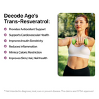 Decode Age 99.5% Pure Trans Resveratrol 250mg Supplement Capsules | Grocsy