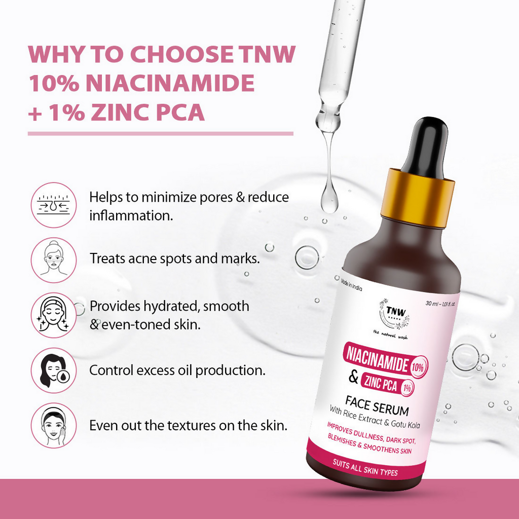 The Natural Wash 10% Niacinamide + 1% Zinc PCA Face Serum | Grocsy