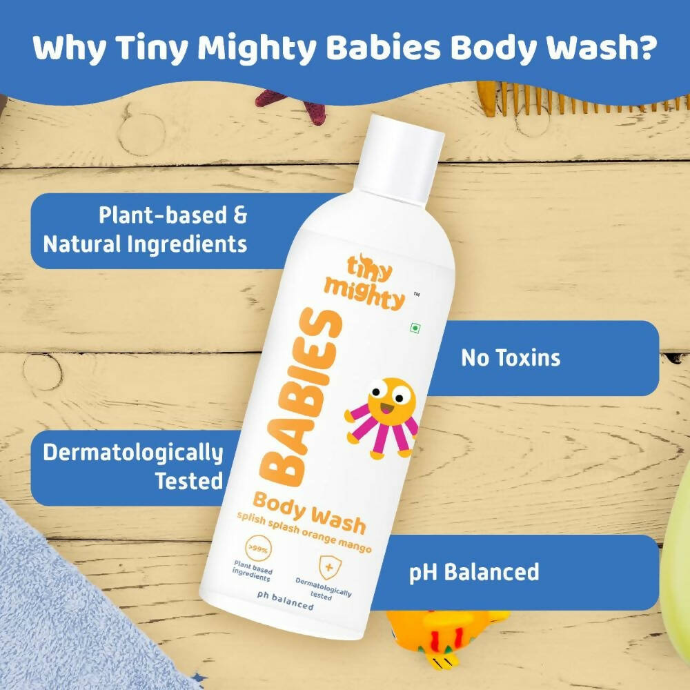 Tiny Mighty Baby Body Wash And Body Lotion Combo | Grocsy