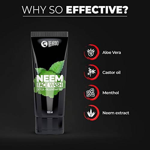 Beardo Neem Face Wash & Beard Wash Acne Control | Grocsy