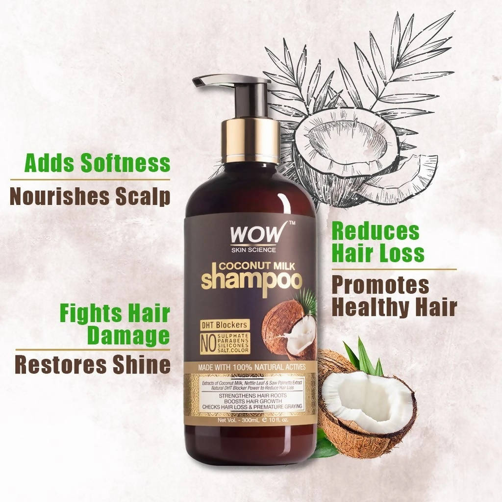 Wow Skin Science Coconut Milk Shampoo | Grocsy