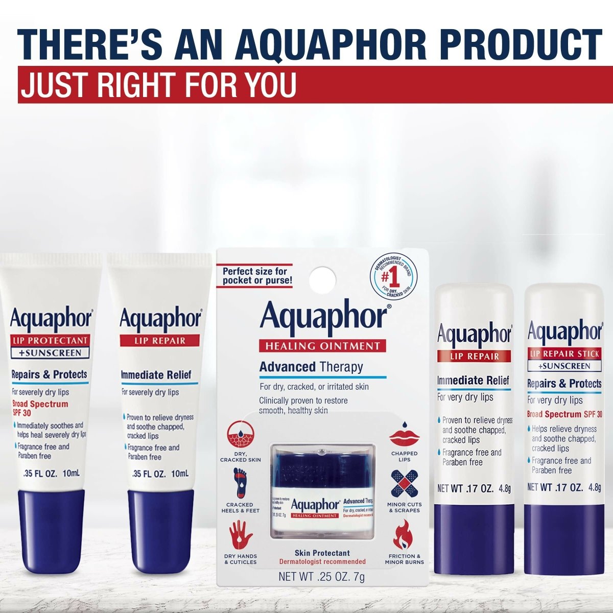 Aquaphor Eucerin Lip Repair | Grocsy