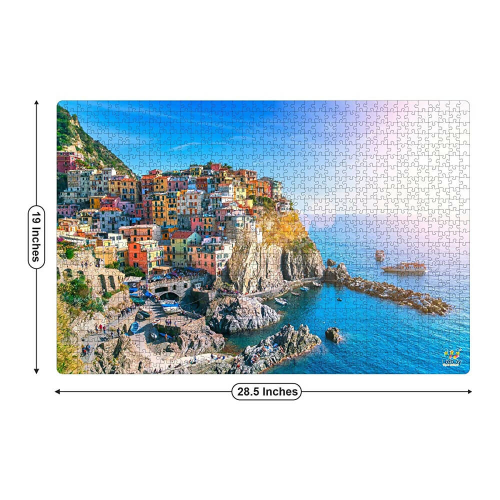 Webby Wooden Cinque Terre Jigsaw Puzzle-1000 Pcs | Grocsy