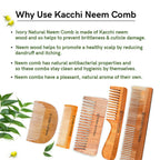 Ivory Natural Shampoo Kacchi Neem Comb Infused With Organic Oil For Hair Strengthening Natural Nourishment, Scalp Wellness | Grocsy