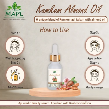 MAPL Kumkum Almond Oil | Grocsy
