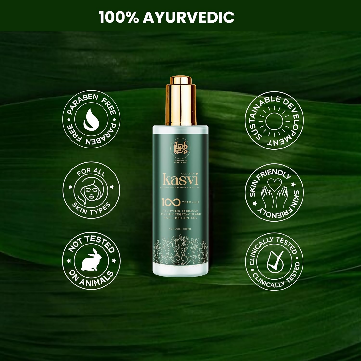 Cleanse Ayurveda Cleanse Kasvi Herbal Hair Oil | Grocsy
