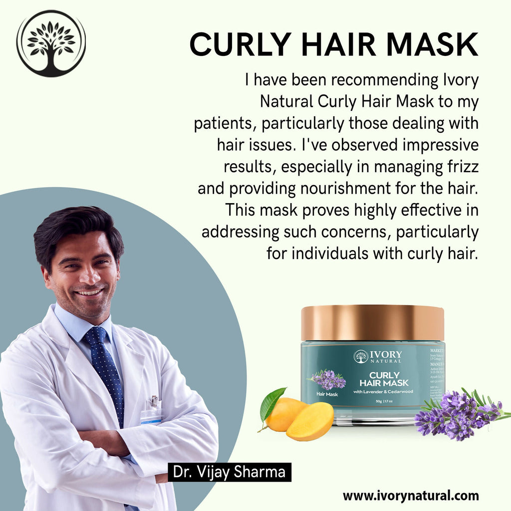 Ivory Natural Curly Hair Mask - Natural Smooth Even Curls For Both Men & Women | Grocsy