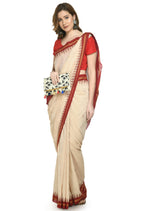 Vamika Sambalpuri Ikat Cotton Special Buti Tasrite & Maroon Saree | Grocsy