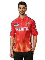 Punjab Kings Men Red Printed Half Sleeves Jersey IPL, T20 | Grocsy