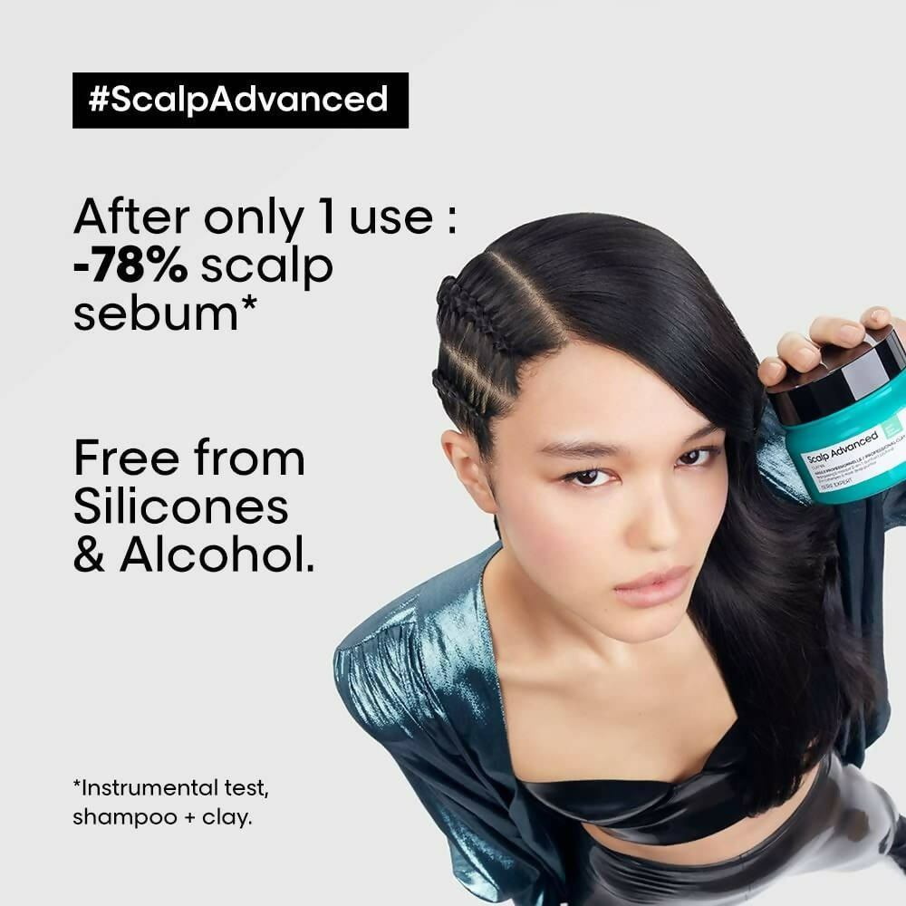 L'Oreal Paris Professionnel Scalp Advanced Anti-Oiliness 2-In-1 Deep Purifier Clay With 3% AHA | Grocsy