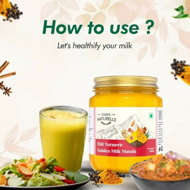 Farm Naturelle Golden Milk Masala - Turmeric Latte Blend with Spices | Grocsy