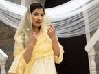 Yellow Roman Silk Plain Kurta with Pant & Dupatta - Disha | Grocsy