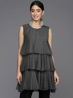 Ahalyaa Women's Traditional wear Tunic - Grey | Grocsy