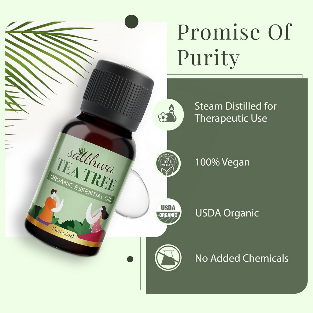 Satthwa Organic Tea Tree Essential Oil | Grocsy