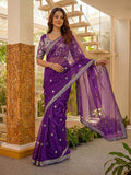 Lehenga Mart Designer Bollywood Style Party Wear Saree-Blue | Grocsy