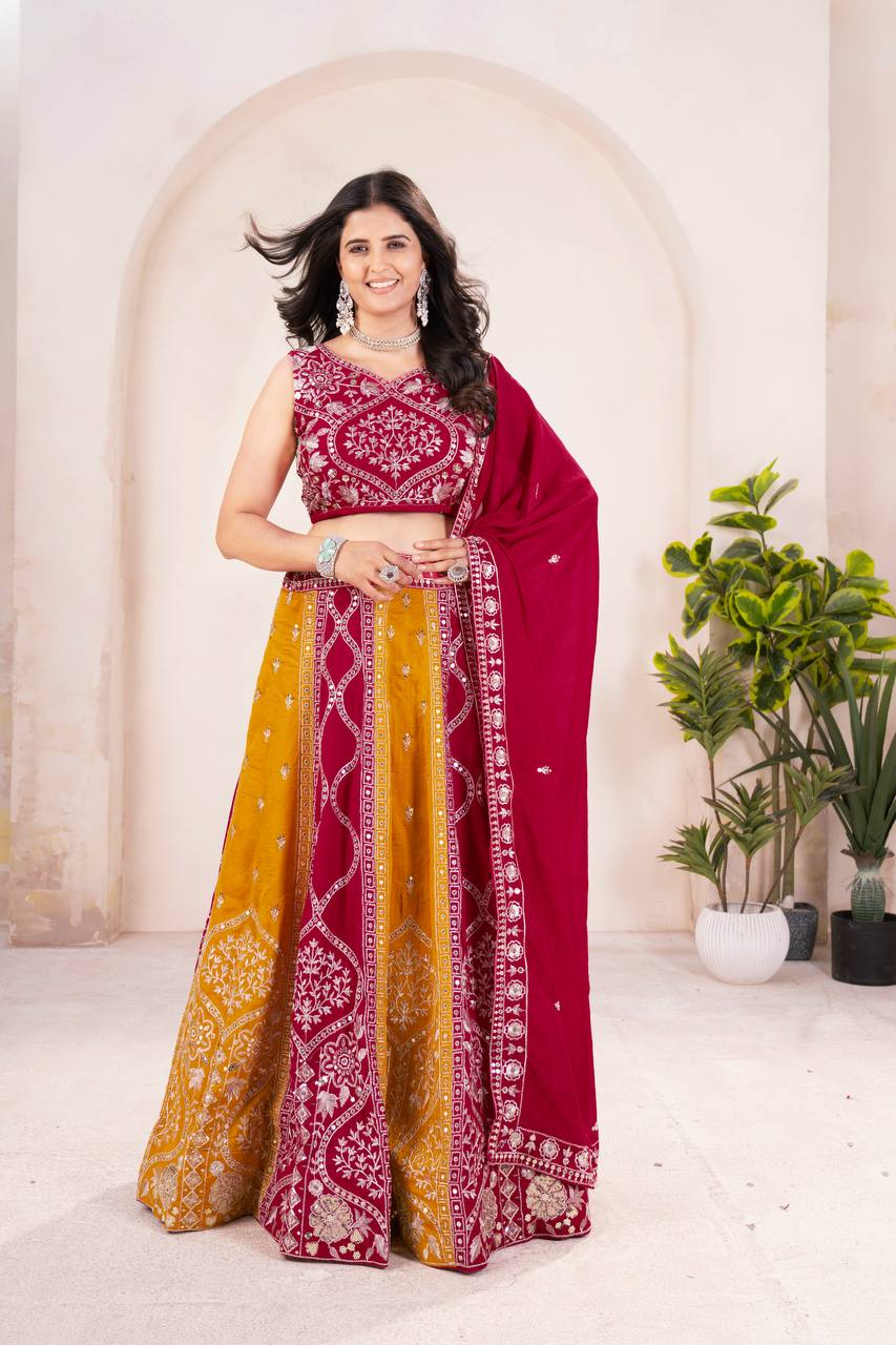 Lehenga Mart Designer Bollywood Style Wedding Wear Lehenga Choli-Pink | Grocsy