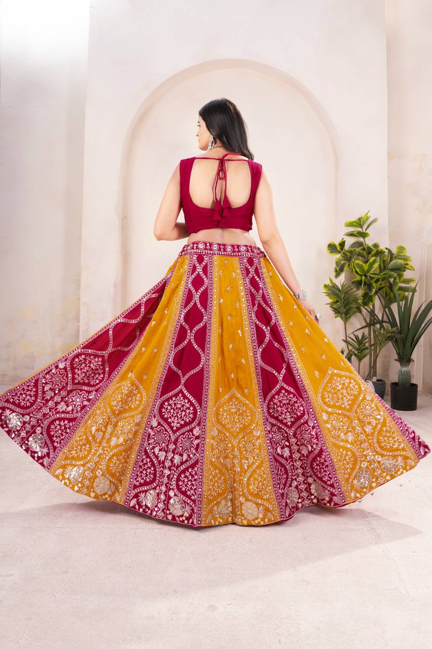 Lehenga Mart Designer Bollywood Style Wedding Wear Lehenga Choli-Pink | Grocsy