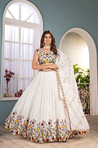 Lehenga Mart Designer Bollywood Style Wedding Wear Lehenga Choli - White | Grocsy