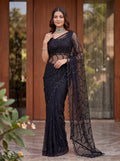 Lehenga Mart Designer Bollywood Style Party Wear Saree-Black | Grocsy