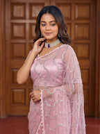 Lehenga Mart Designer Bollywood Style Party Wear Saree-Lightpink | Grocsy