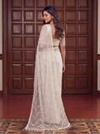 Lehenga Mart Designer Bollywood Style Party Wear Saree-White | Grocsy