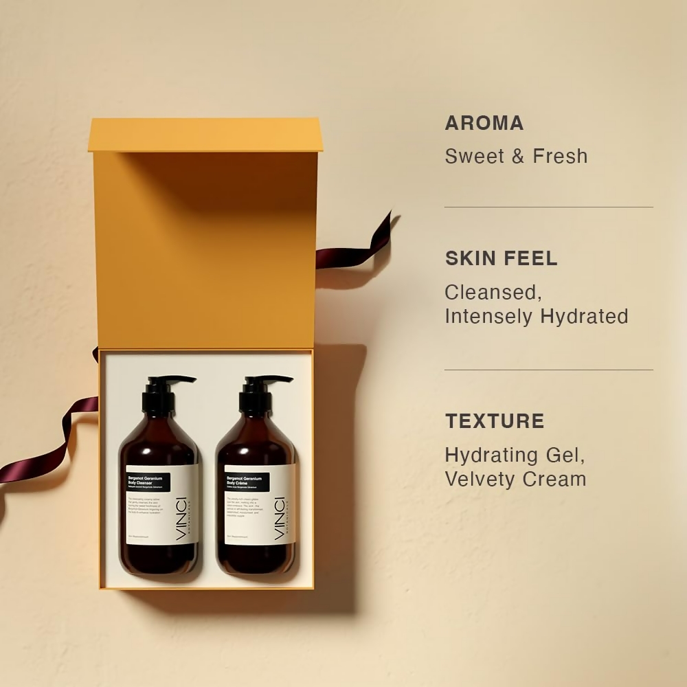 Vinci Botanicals Bergamot Geranium Luxury Bath & Body Kit Set | Grocsy