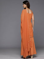 Ahalyaa Women's Traditional wear Kurta Set - Orange | Grocsy