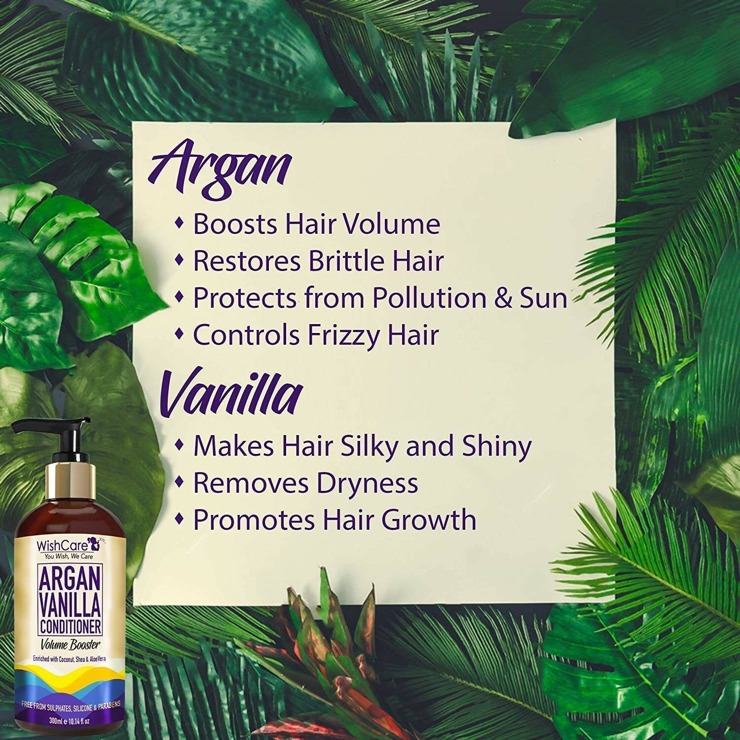 Wishcare Argan Vanilla Conditioner | Grocsy