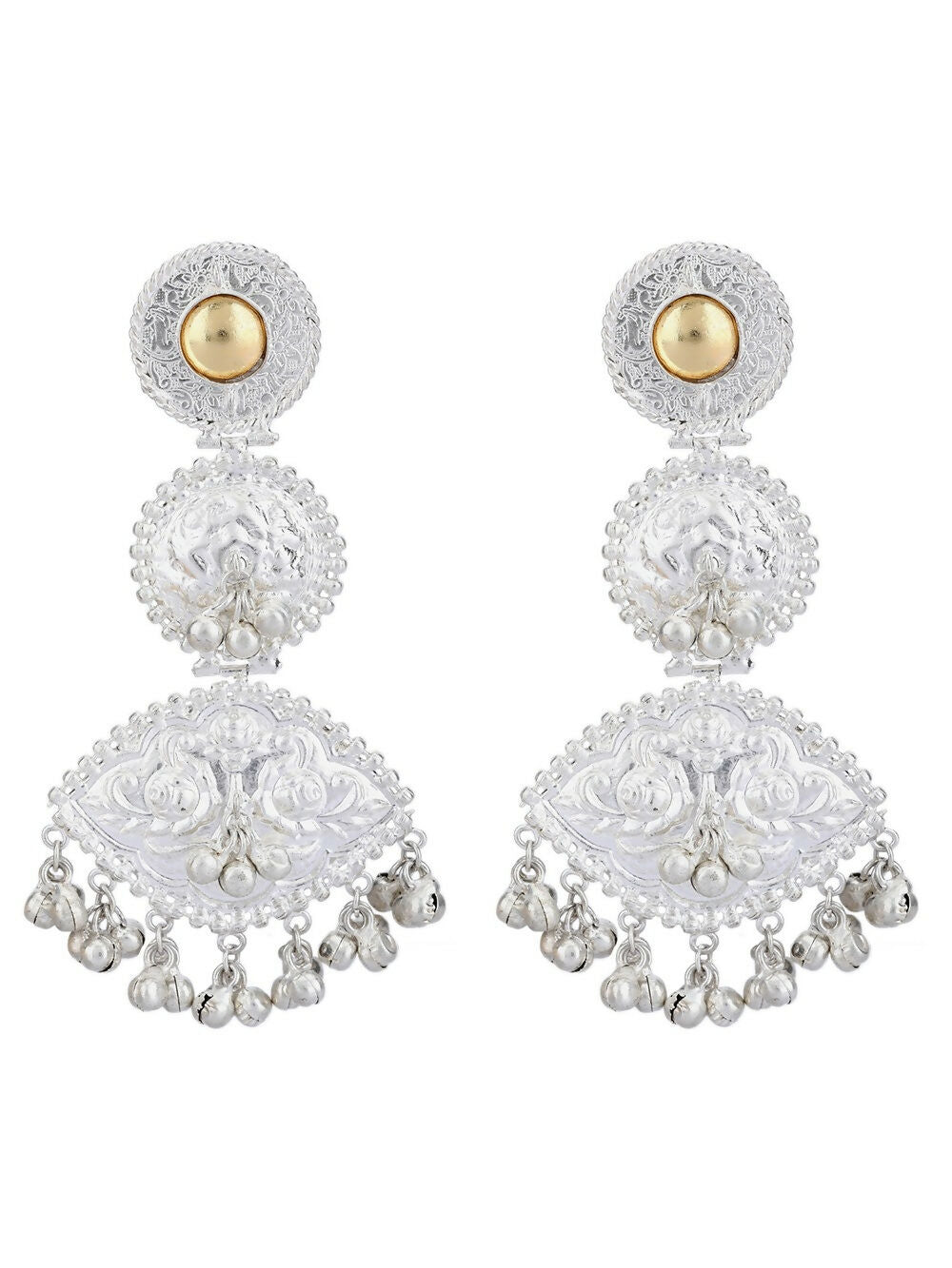 Joban Fashion Women Handcrafted Silver Tone Earrings | Grocsy