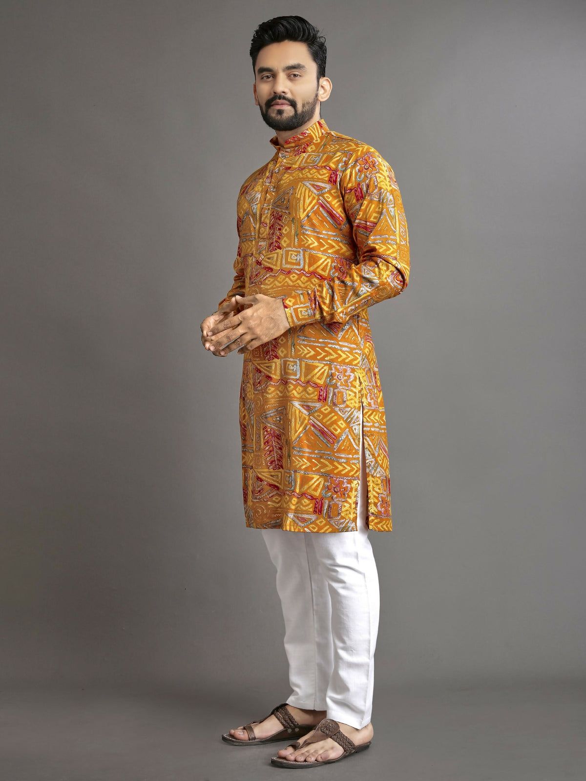 Anaita Multicolor Printed Cotton Straight Kurta | Grocsy