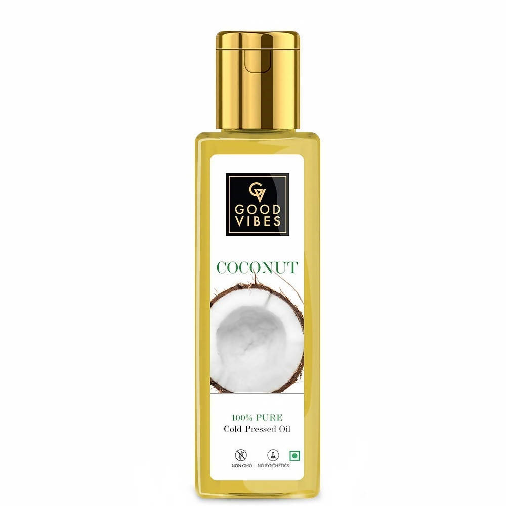 Good Vibes Coconut 100% Pure Cold Pressed Carrier Oil For Hair & Skin | Grocsy