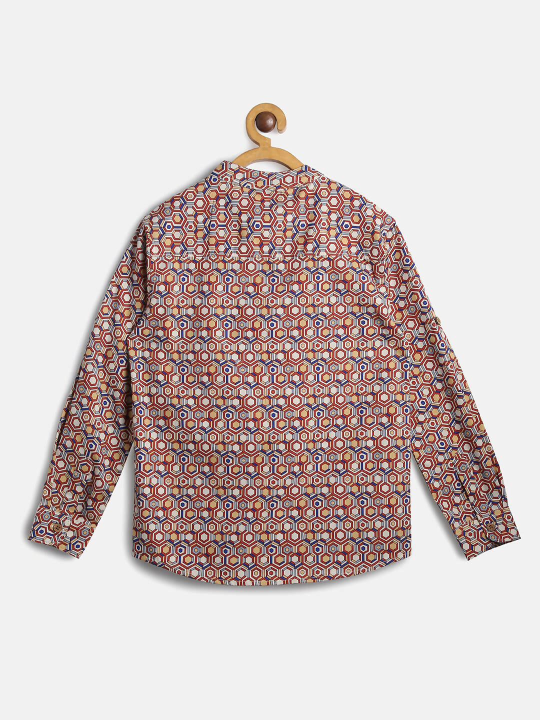Manet Ethnic Full Sleeves Printed Shirt - Brown | Grocsy