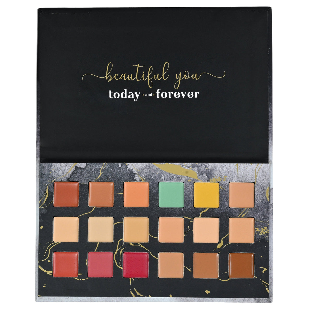 Aflairza One for All Palette, 4-in-1 Foundation, Concealer, Blush & Contour, All-in-One Face Palette for Effortless Beauty 56g | Grocsy
