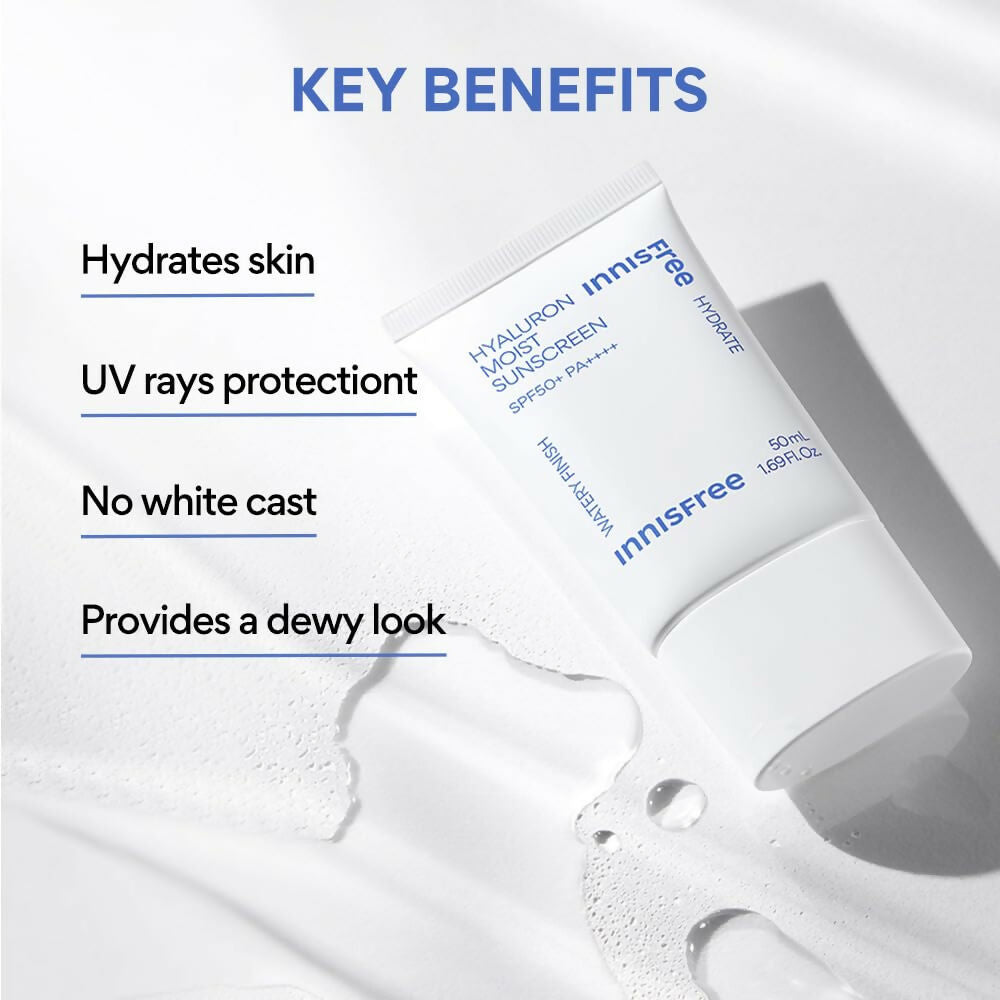 Innisfree Hyaluronic Moist Sunscreen SPF50+ PA++++ Korean Sunscreen | Grocsy