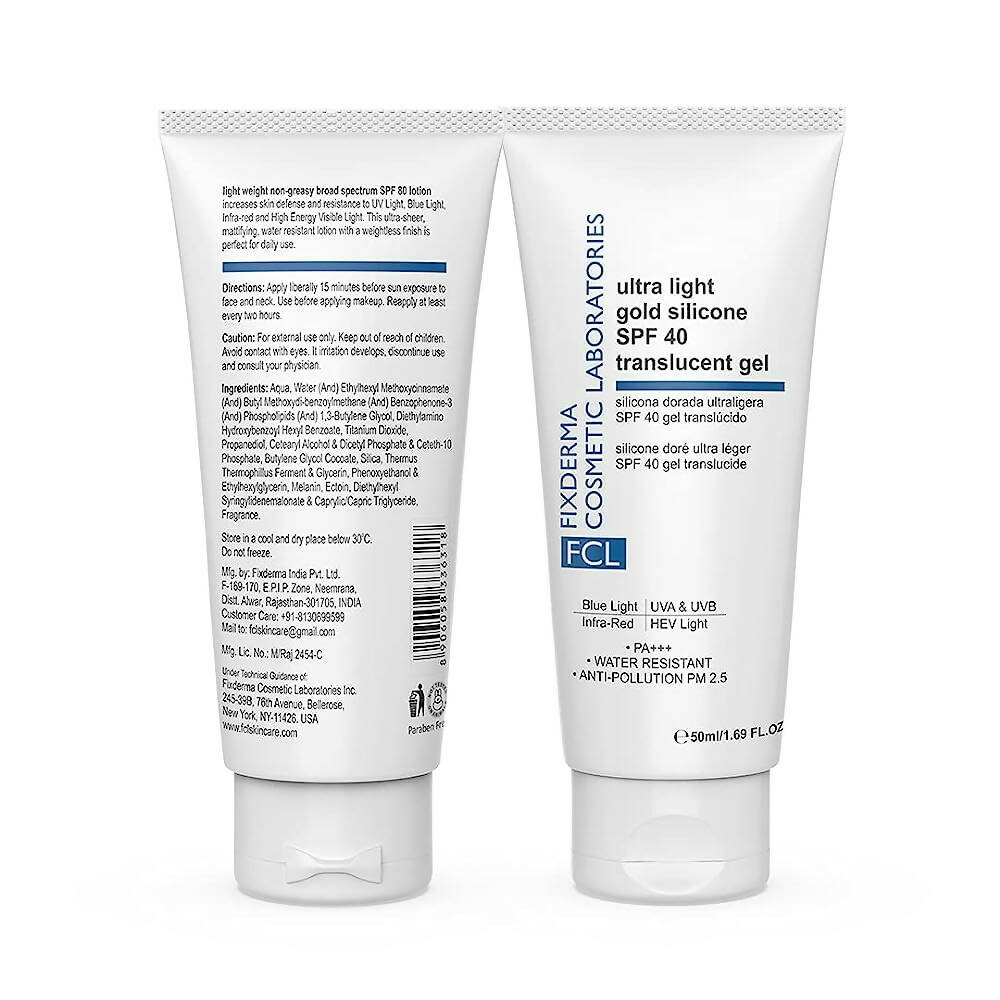FCL Ultra Light Gold Silicone SPF 40 Translucent Gel | Grocsy
