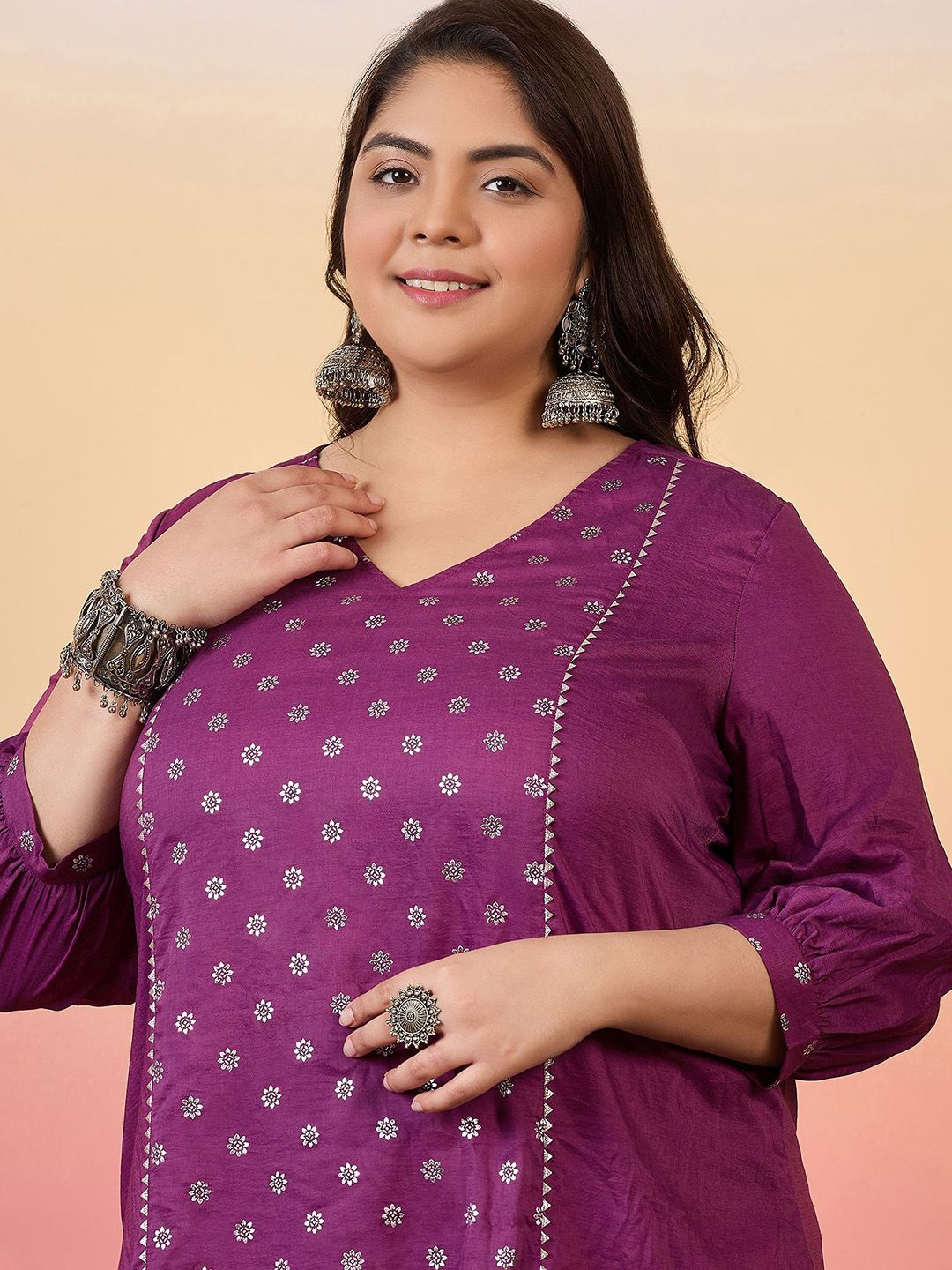 Sztori Women Floral Printed Regular Kurta with Trousers | Grocsy