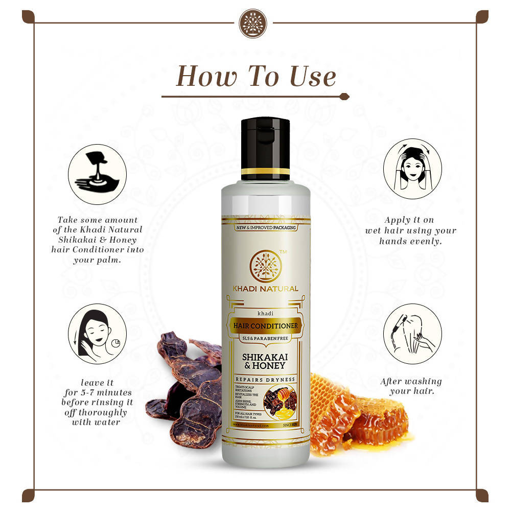 Khadi Natural Shikakai & Honey Hair Conditioner | Grocsy