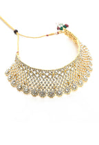 Mominos Fashion Johar Kamal Traditional Rajwadi Design Heavy Golden Colour Necklace Set | Grocsy